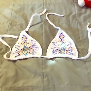 White triangle bikini top